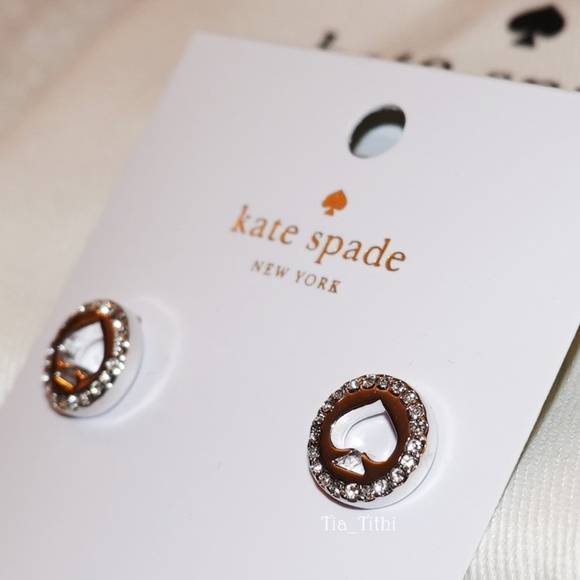 Kate Spade Spot the Spade Pave Halo Spade Studs